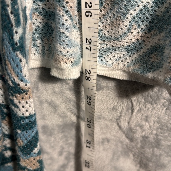 Catherines cardigan plus size 1X Blue and White Knit Cardigan size 16 / 18 light - Picture 5 of 9